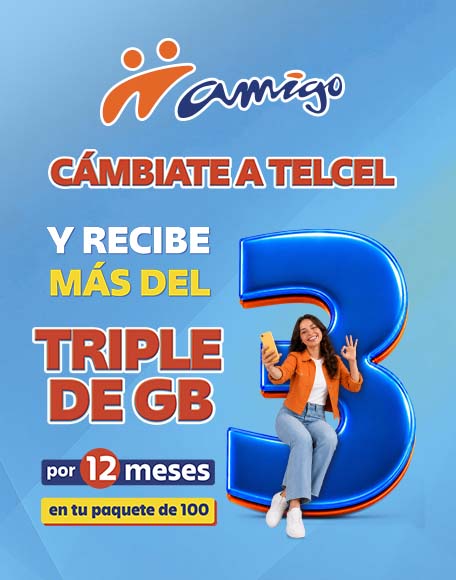 Promoción Cámbiate a Telcel | Recarga $100 y gana triple