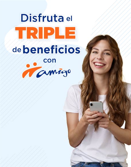 ahora disfruta del triple de beneficios con amigo disponible solo con telcel