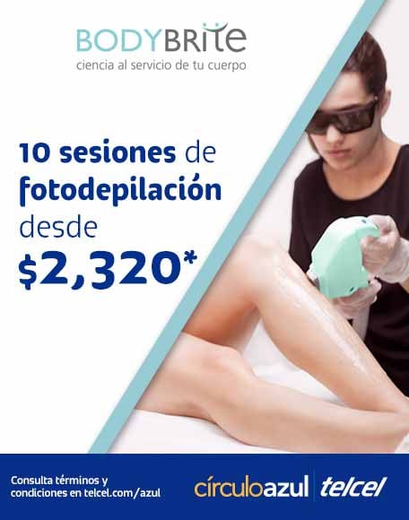 disfruta de diez sesiones de fotodepilación mas una microdermoabrasion con bodybrite