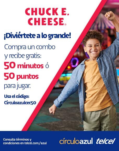 chuck e. cheese te invitan a pasar un dia fantastico en compañía de toda tu familia
