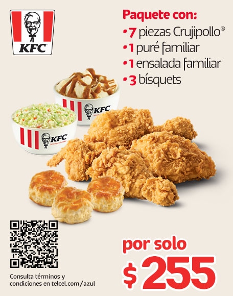 con circuloazul y telcel disfruta con tus amigos de estos increibles precios en kfc