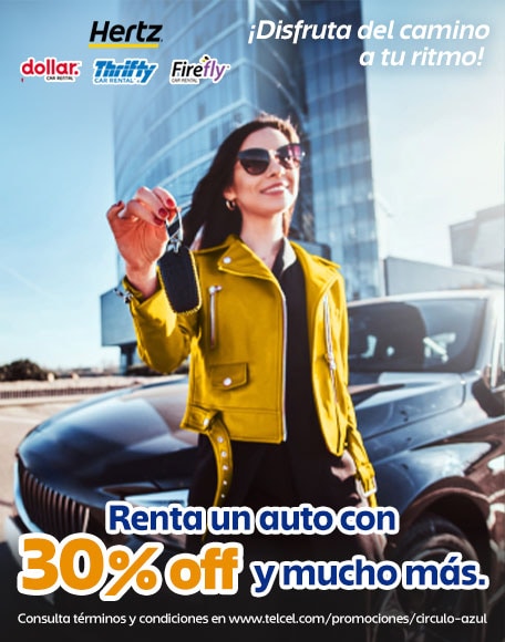 si vas a viajar hazlo con hertz con 30% de descuento sobre el precio de lista