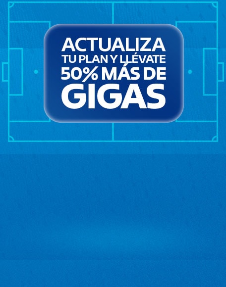 actualiza tu plan y llevate cincuenta por ciento mas de gigabytes solo con telcel