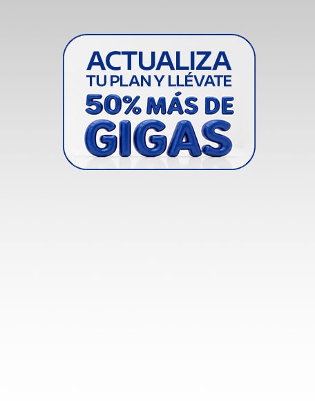 actualiza tu plan y llevate cincuenta por ciento mas de gigabytes solo con telcel