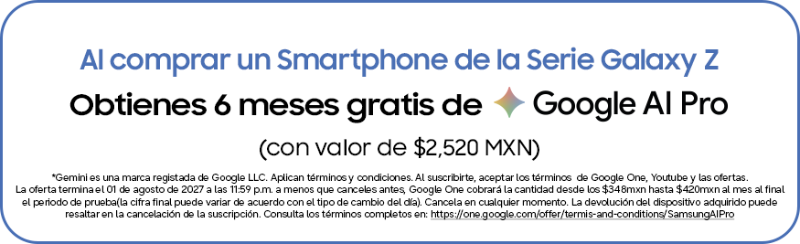 disfruta acceso a google ai pro al comprar un smartphone de la serie galaxy z